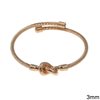 Stainless Steel Wire Bracelet 3mm with Knot