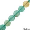 Jade Flat Round Beads 15mm