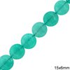 Jade Flat Round Beads 15mm