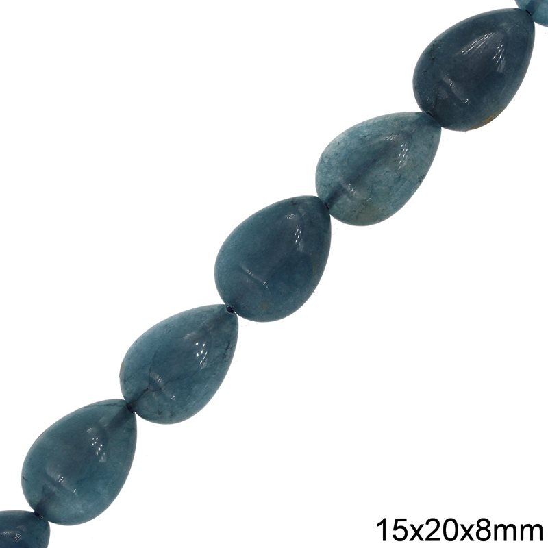 Χάνδρες Jade Δάκρυ 15x20mm