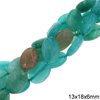 Jade Faceted Oval Beads 13x18mm