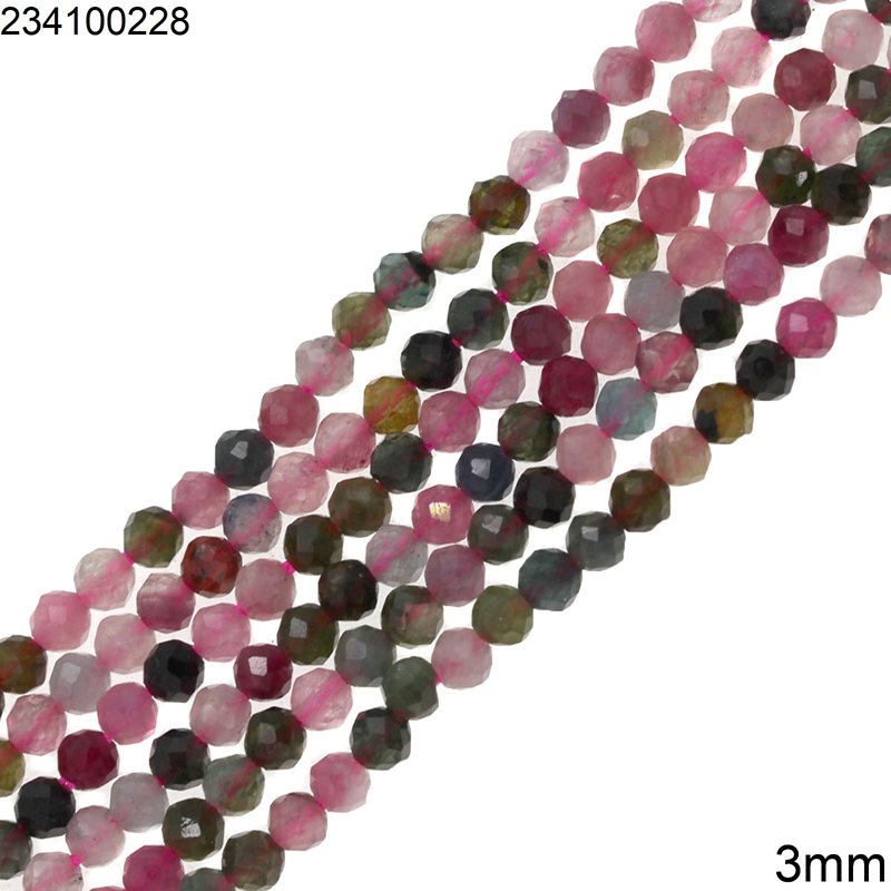 Χάνδρες Τουρμαλίνη Ταγιέ 3mm