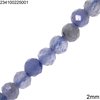 Tanzanite Faceted Round  Beads 2mm