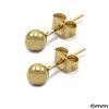 Silver 925 Stud Earrings with Ball 6mm