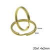 Brass Split Ring Rounded Wire 20x1.4x2mm