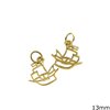 Silver 925 Pendant Ship 13mm Gold plated