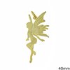 Silver  925 Pendant Fairy 40mm Gold plated