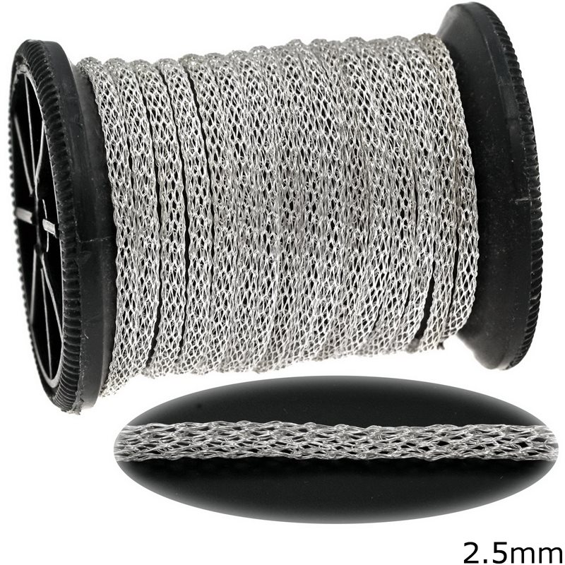 Silver 925 Round Mesh Chain 2.5mm 4,3gr/meter