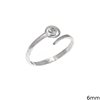 Silver  925 Openable Ring Spiral 6mm