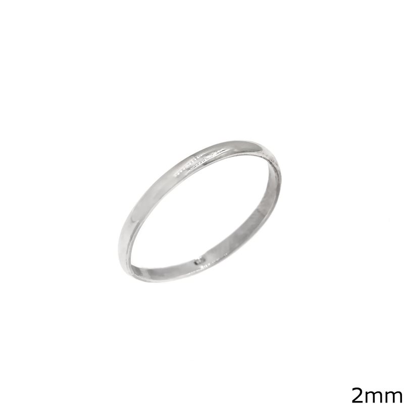 Δαχτυλίδι Ασημένιο 925 Βέρα Λουστρέ 2mm