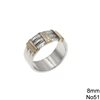 Silver 925 Triple Ring 8mm with K14 Parts