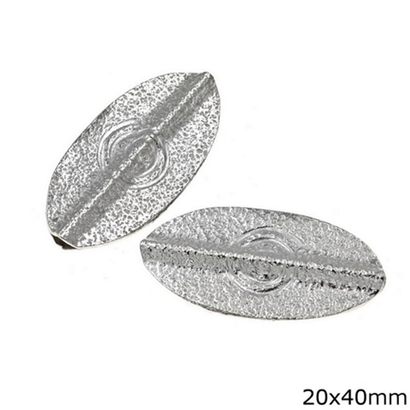 Silver 925 Oval Bead 20x40mm