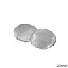Silver 925 Bead Disk with Satin Finish 20mm