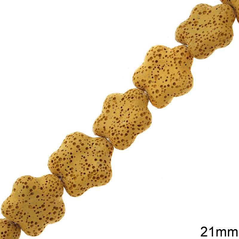 Lave Beads Flower 21mm