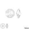 Octagon Crystal 14mm with 2Holes, Crystal