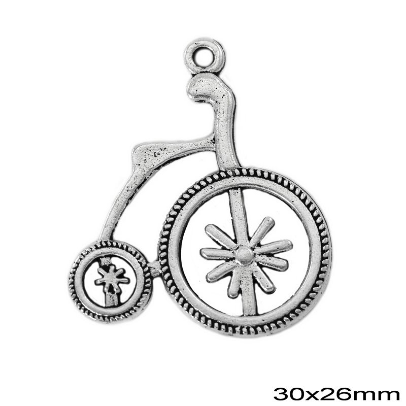 Casting Pendant Bicycle 30x26mm