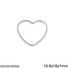Stainless Steel Heart Ring 10-20mm