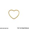 Stainless Steel Heart Ring 10-20mm