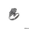 Silver  925 Ring with Lion's Head 10mm