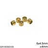 Χάνδρα Ατσάλινη 6x4.5mm με Τρύπα 4mm