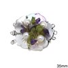 Aballone Shell Box Clasp 3-stranded Flower  35mm
