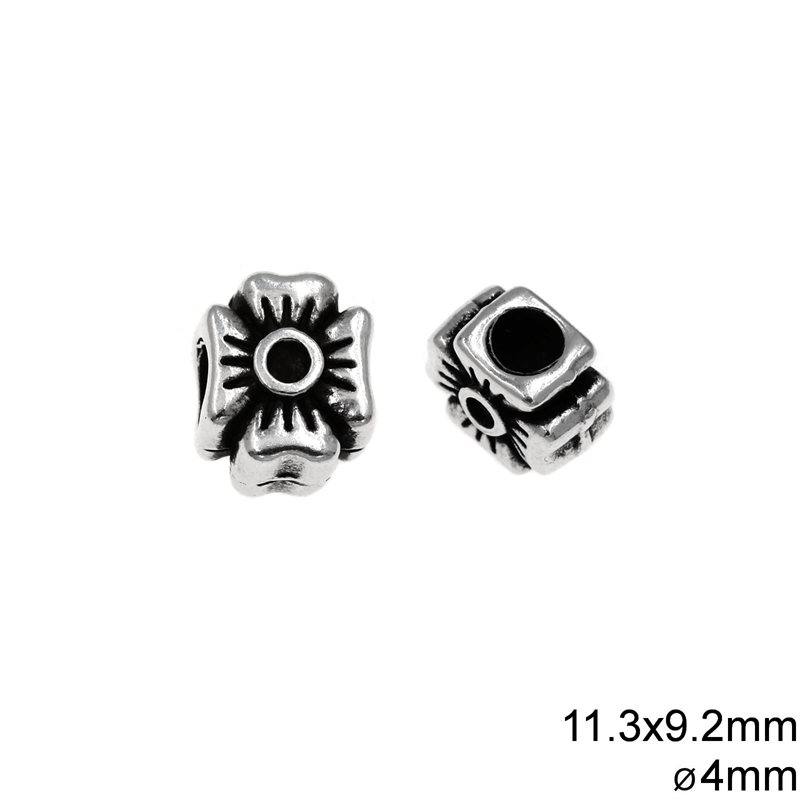 Casting Cross Bead 11.3x9.2mm with 4mm hole