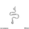 Silver 925 Pendant Lustre Snake 22mm