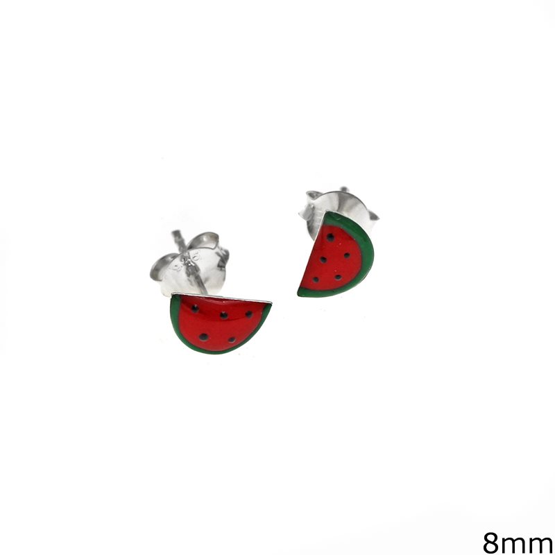Silver 925 Earring Watermelon 8mm