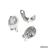 Silver 925 Ear Clip with Ball and Loop 12mm
