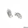 Silver 925 Clip-on Earring with Loop 15mm