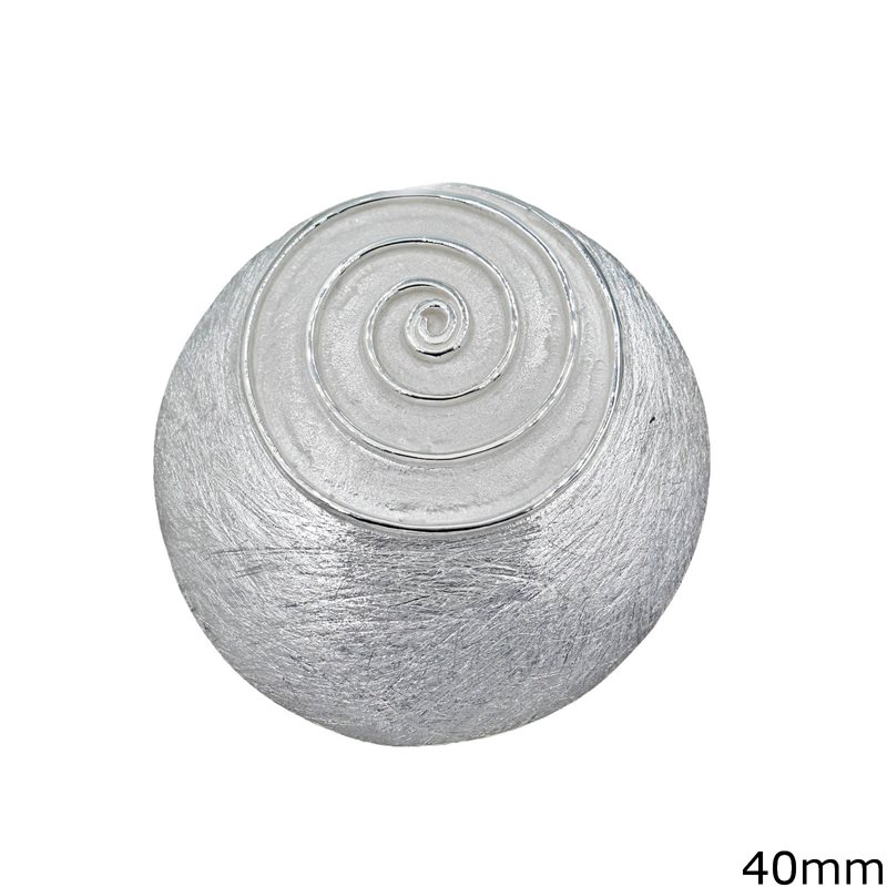 Silver 925 Pendant Round Spiral 40mm