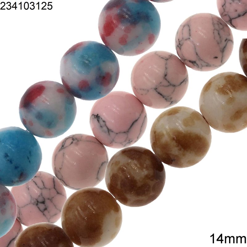 Pasta Jade Beads 14mm