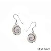Silver 925 Hook Earrings with Oval Shiva's Eye 12-17mm