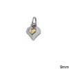Silvcer 925 Pendant Double Heart 9mm