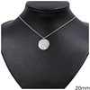 Silver 925 Necklace  Disk with Family 20mm