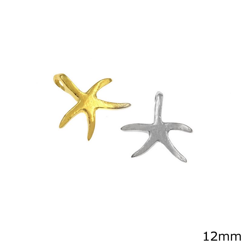 Silver  925 Pendant Starfish 12mm