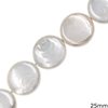 Disk Pearl Pasta Beads 25mm