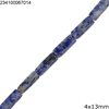 Jasper Square Tube Beads 4x13mm