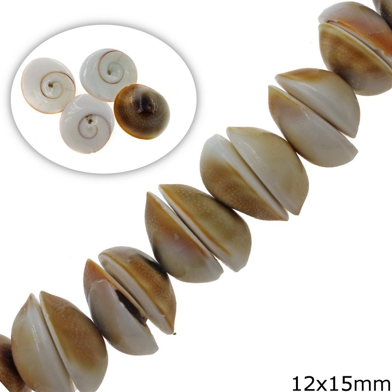 Shiva's Eye Oval Beads 12x15mm