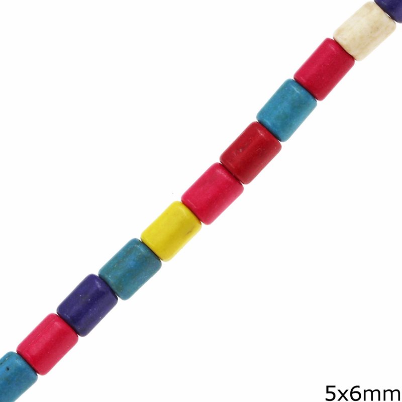 Pasta Tube Beads 5x6mm