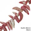 Coral Tooth Beads 5x25-30mm 40cm