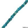 Irregular Turquoise Rondelle Beads 3x8mm