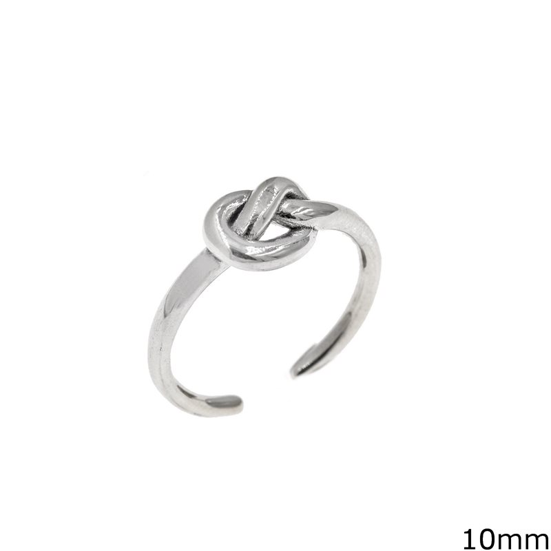 Silver  925 Ring Knot 10mm