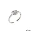 Silver  925 Ring Knot 10mm