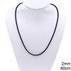 Silver 925 Necklace With Leather 2mm 
