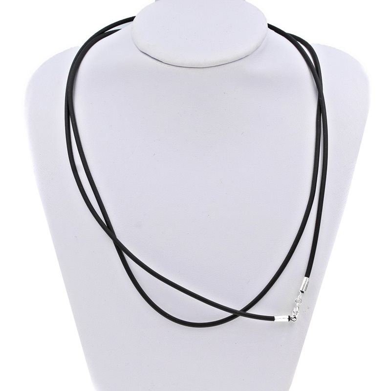 Silver 925 Necklace With Leather 2mm 