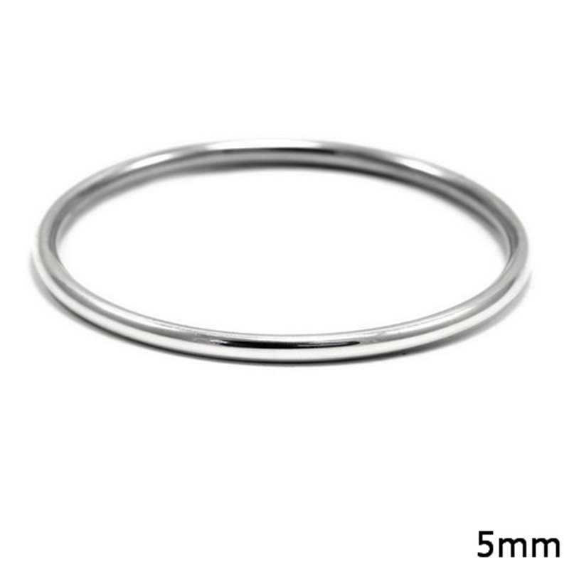 Silver 925 Bangle Sarniera Bracelet 5mm