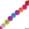 Polymer Clay Happy Face Beads 9mm, 40pcs