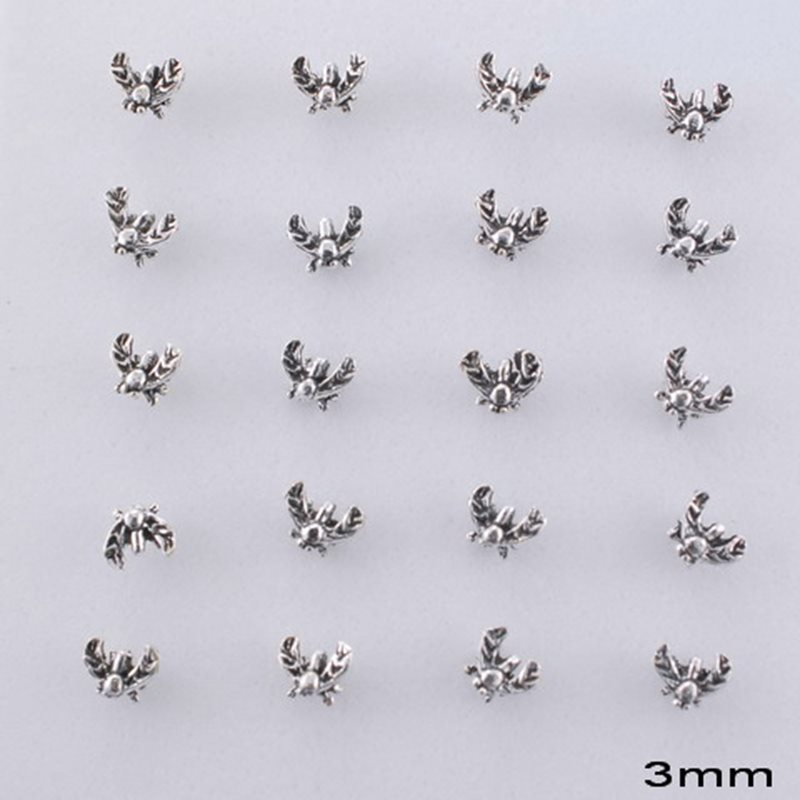 Silver 925 Nose Ring Bee Oxyde 3mm