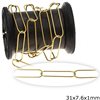 Stainless Steel Paperclip Chain Soldered 31x7.6x1mm